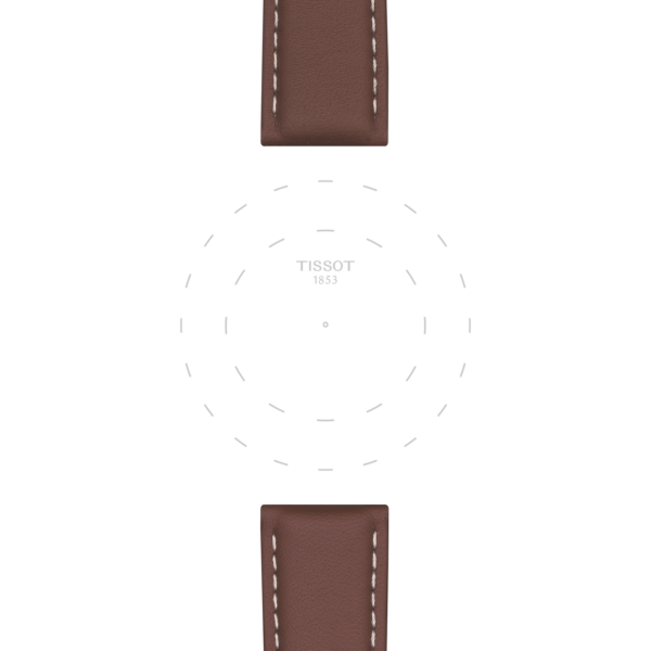 Tissot official brown leather strap lugs 21 mm - Image 2
