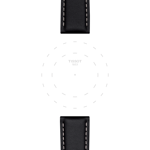 Tissot official black leather strap lugs 21 mm - Image 2