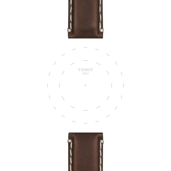Tissot official brown leather strap lugs 22 mm - Image 2