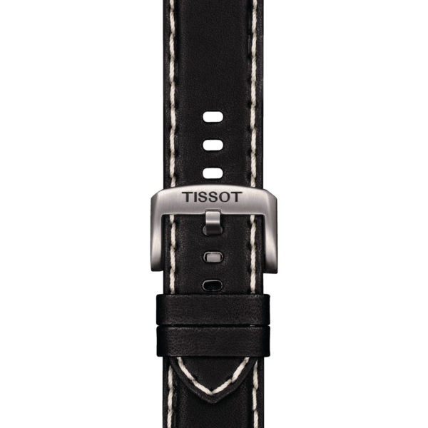 Tissot official black leather strap lugs 22 mm