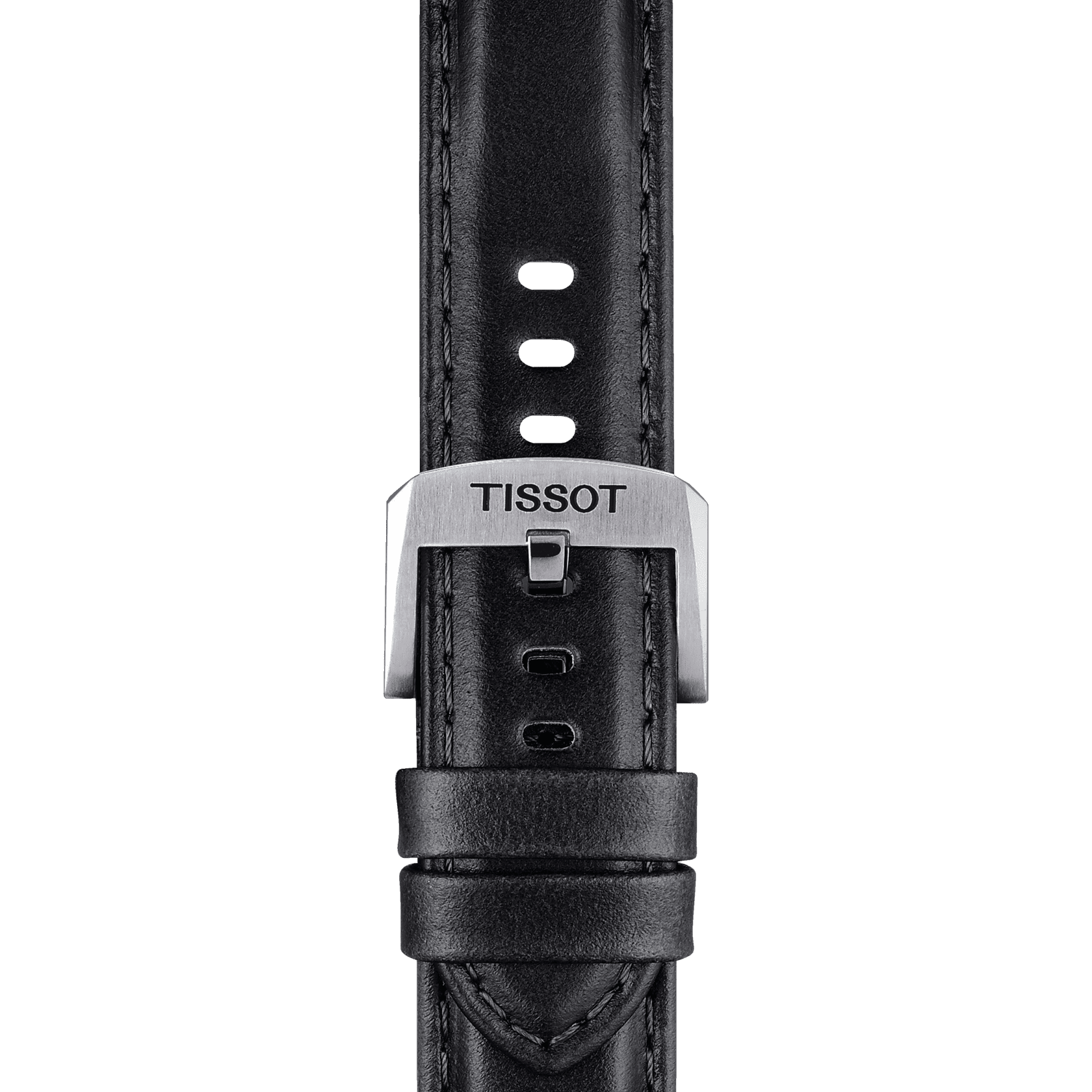 Tissot official black leather strap lugs 20 mm | Lugaro Jewellers