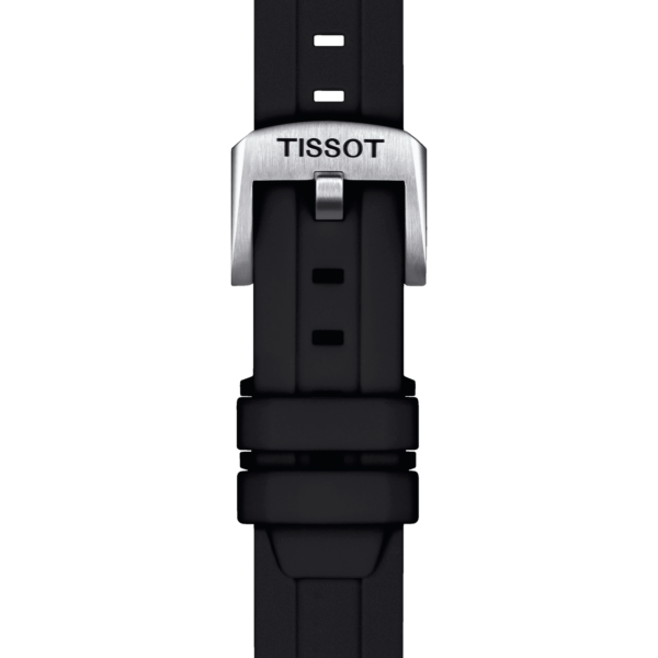 Tissot official black silicone strap lugs 18 mm