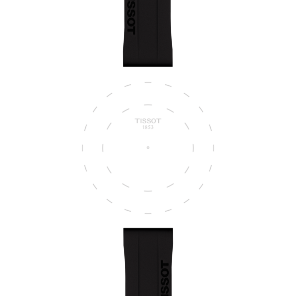 Tissot official black silicone strap lugs 18 mm - Image 2
