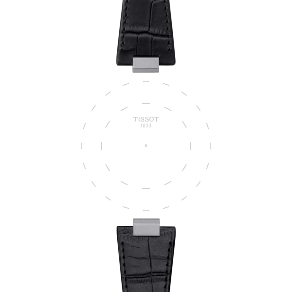 Tissot Official Black PRX 40MM Leather Strap With Steel Endpiece - Image 2