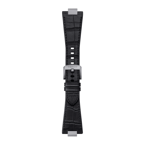 Tissot Official Black PRX 40MM Leather Strap With Steel Endpiece - Image 3