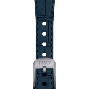 Tissot official dark blue PRX leather strap with steel endpiece