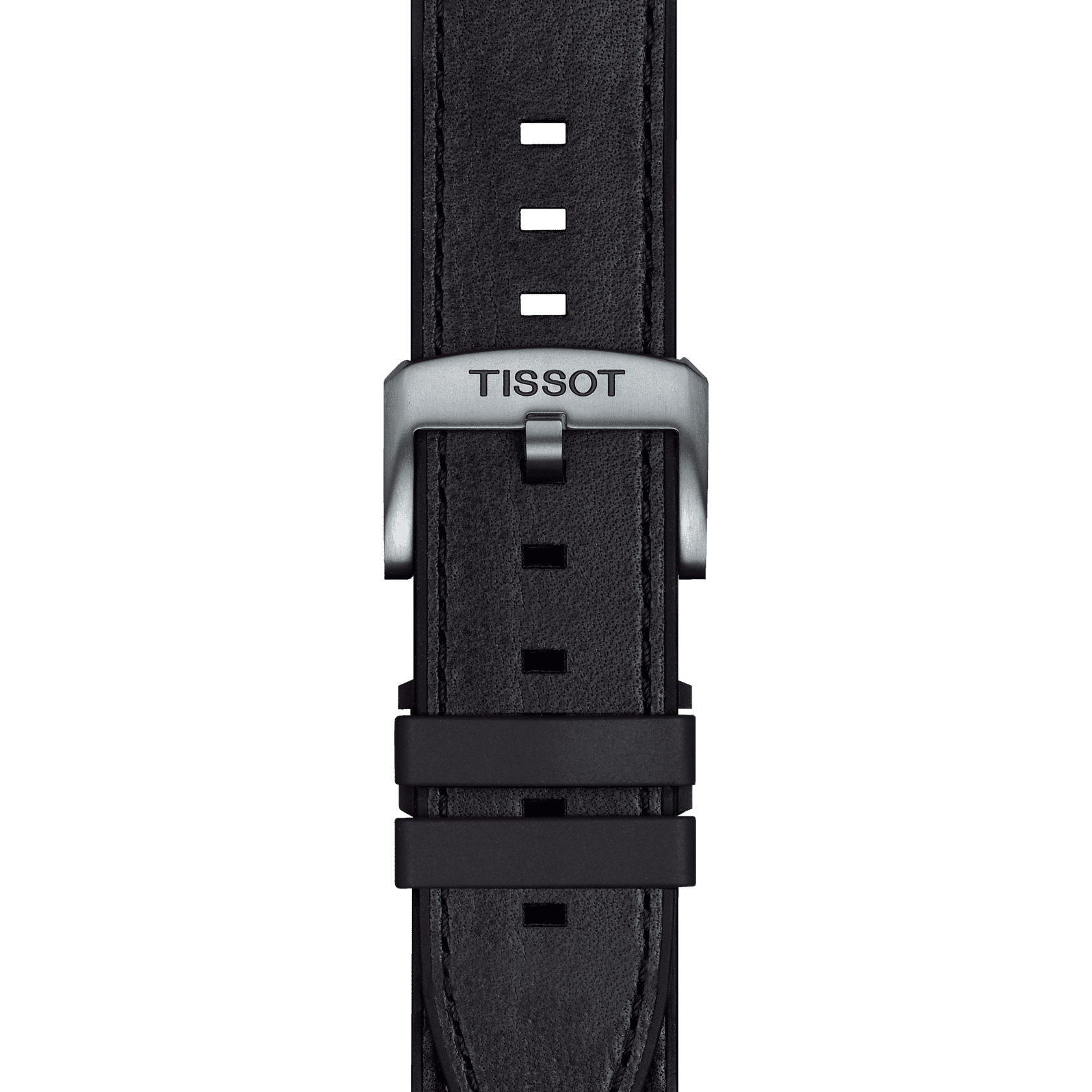 Tissot official black leather strap lugs 23 mm | Lugaro Jewellers