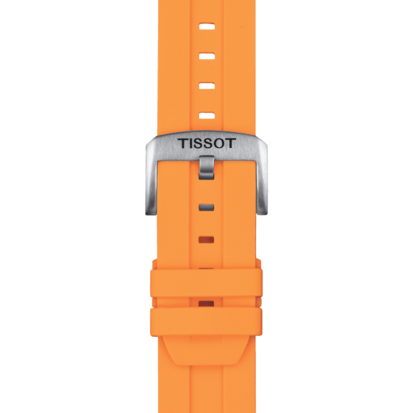 Tissot official orange silicone strap lugs 22 mm