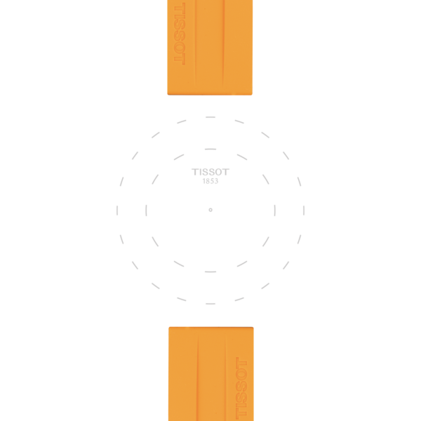 Tissot official orange silicone strap lugs 22 mm - Image 2
