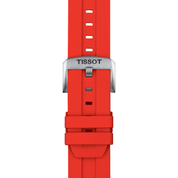 Tissot official red silicone strap lugs 22 mm