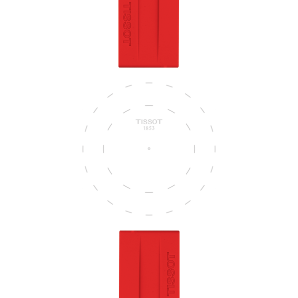Tissot official red silicone strap lugs 22 mm - Image 2