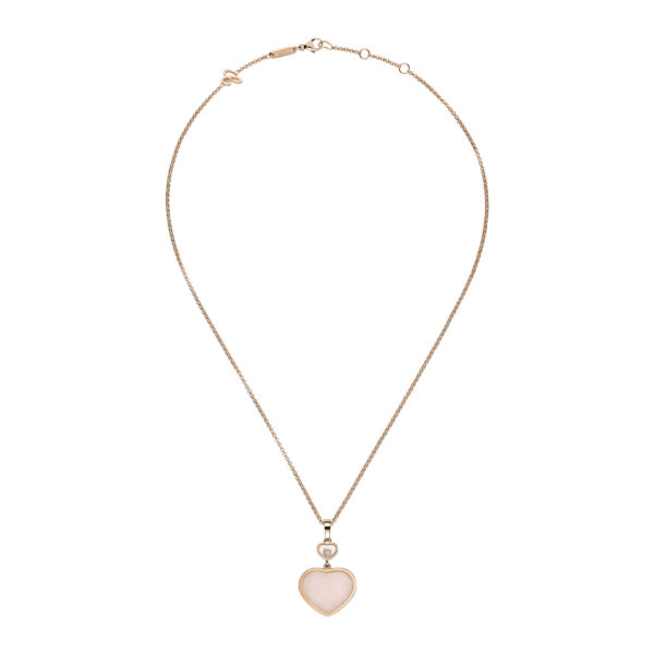 CHOPARD Happy Hearts Pendant, Ethical Rose Gold, Diamond, Pink Opal 797482-5620