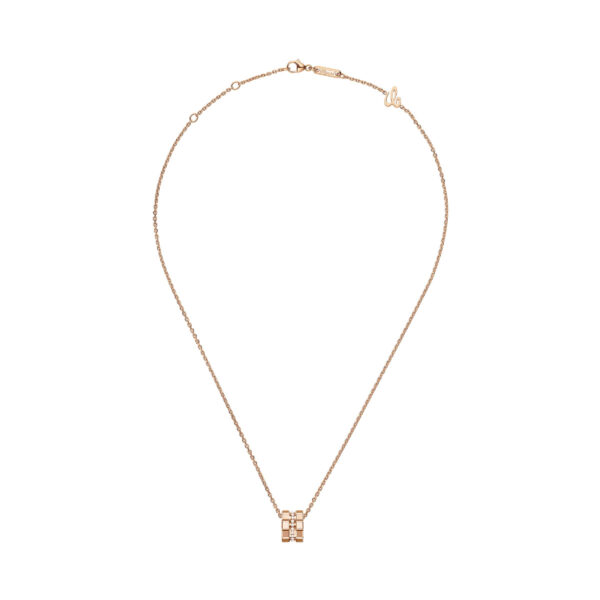 CHOPARD Happy Hearts Pendant, Ethical Rose Gold, Diamonds, Pink Opal 79A074-5620