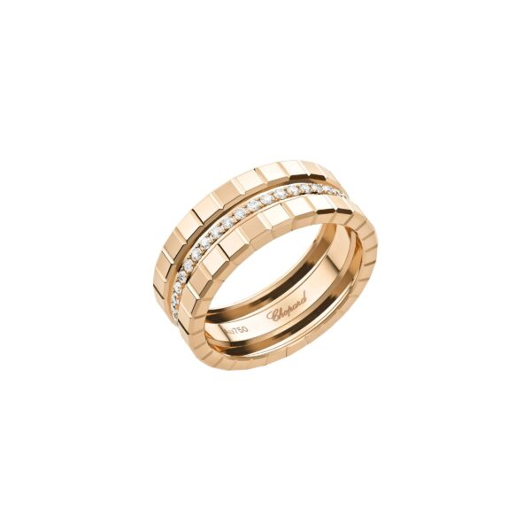 CHOPARD Ice Cube Ring, Ethical Rose Gold, Diamonds 827005-5040