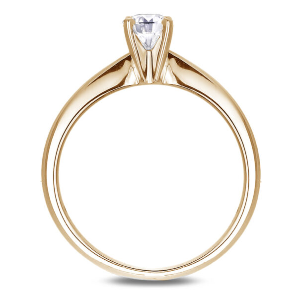 Ideal Cut Canadian Diamond Solitaire Engagement Ring in Yellow Gold