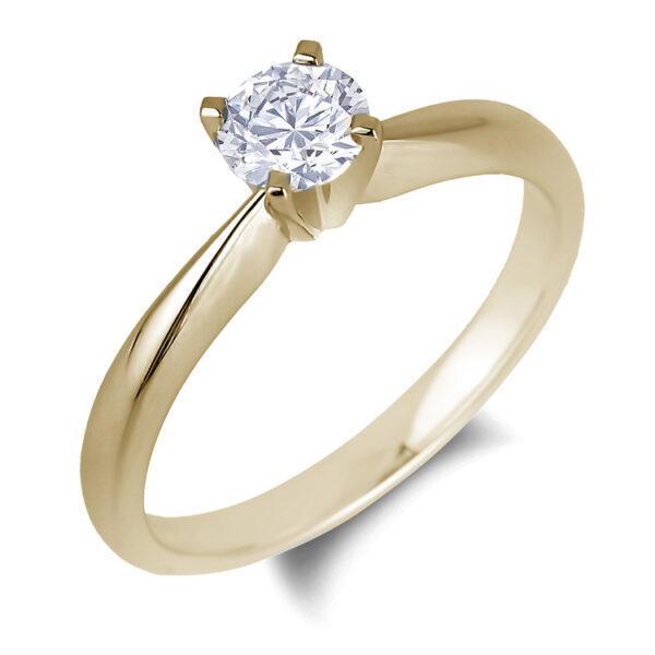 Ideal Cut Canadian Diamond Solitaire Engagement Ring