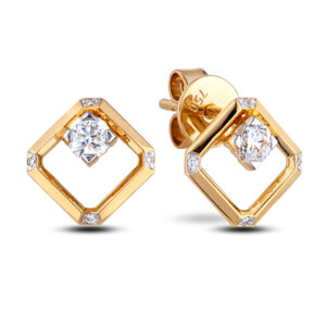 De Beers Forevermark Diamond Studs Earrings in 18K Yellow Gold