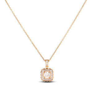 De Beers Forevermark Diamond Halo Pendant in 18K Yellow Gold