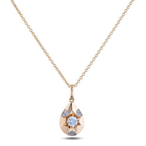 De Beers Forevermark Diamond Pear Shape Pendant in 18K Yellow Gold