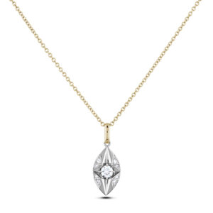 De Beers Forevermark Diamond Pendant in 18K White and Yellow Gold