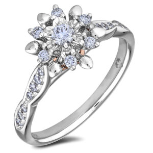 De Beers Forevermark Diamond Snowflake Ring in 18K White Gold