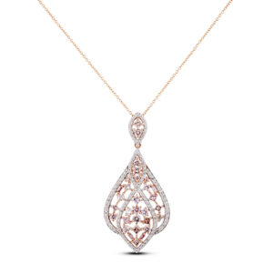 Fancy Argyle Pink Diamonds Mosaic Pendant In 14K Rose Gold