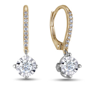 De Beers Forevermark Diamond Dangle Earrings in 18K Yellow & White Gold