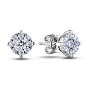 De Beers Forevermark Diamond Flower Stud Earrings In 14K White Gold