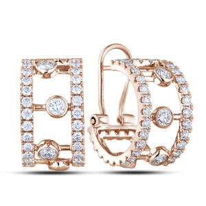 De Beers Forevermark Diamond Hoop Earrings in 18K Rose Gold