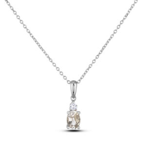 Fancy Yellow Canadian Diamond Pendant in 18K White Gold