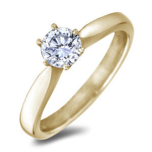 Canadian Diamond Classic Engagement Ring In Yellow Gold