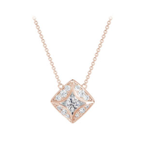 De Beers Forevermark Diamond Star Style Pendant in 18K Rose Gold