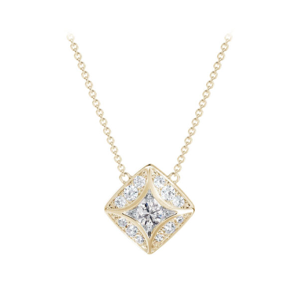 De Beers Forevermark Diamond Star Style Pendant in 18K Yellow Gold