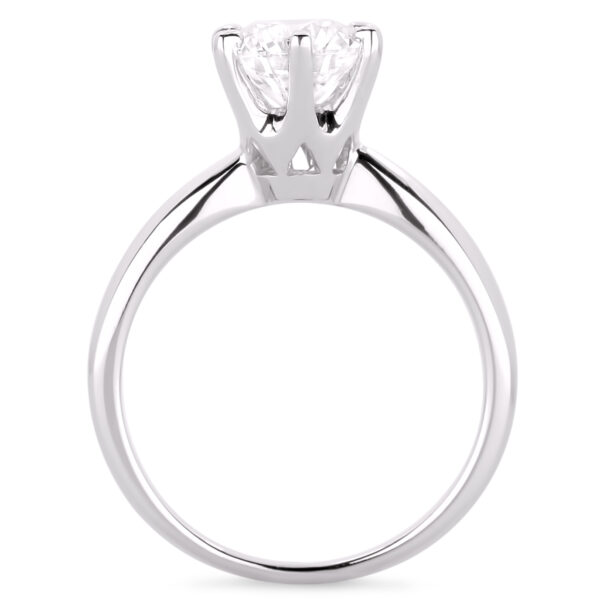 De Beers IOD Certified Diamond Solitaire Engagement Ring In 18K White Gold | 2.20 Carat