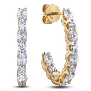 De Beers Forevermark Hoop Diamond Earrings in 18K Yellow Gold