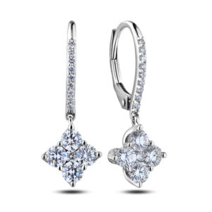 De Beers Forevermark Diamond Drop Earrings in 18K White Gold