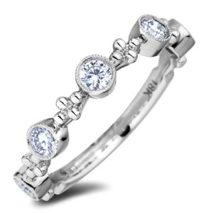 De Beers Forevermark Tribute Collection Stackable Diamond Ring in 18K White Gold