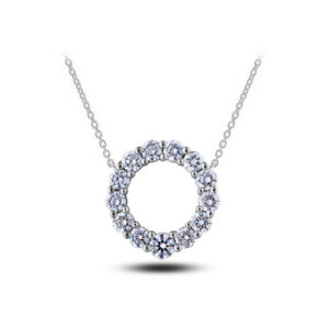 De Beers Forevermark Diamond Circle Necklace in 18K White Gold