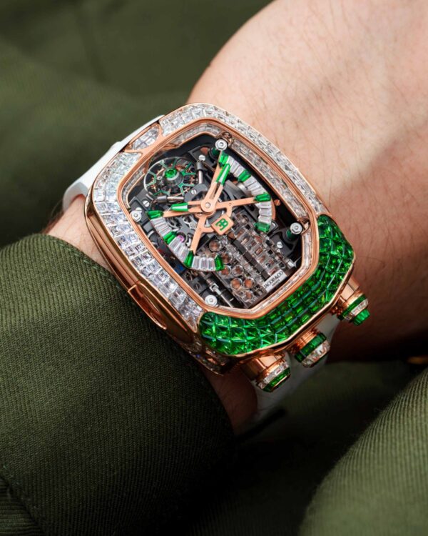 Jacob & Co. Bugatti Chiron Tourbillon Baguette 55x44 mm BU800.40.AC.UA.A