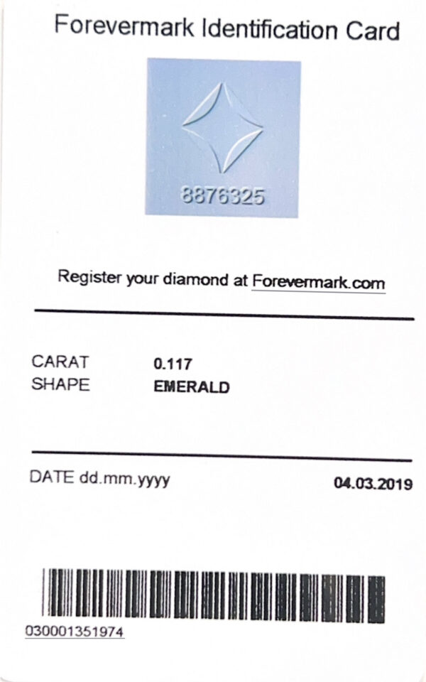 Emerald Cut De Beers Forevermark Eternity Diamond Wedding Band Ring in 18K White Gold