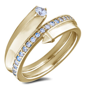 De Beers Forevermark Diamond Wrap Around Statement Ring in 18K Yellow Gold
