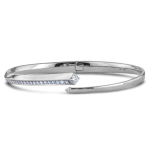 De Beers Forevermark Diamond Bangle in 18K White Gold