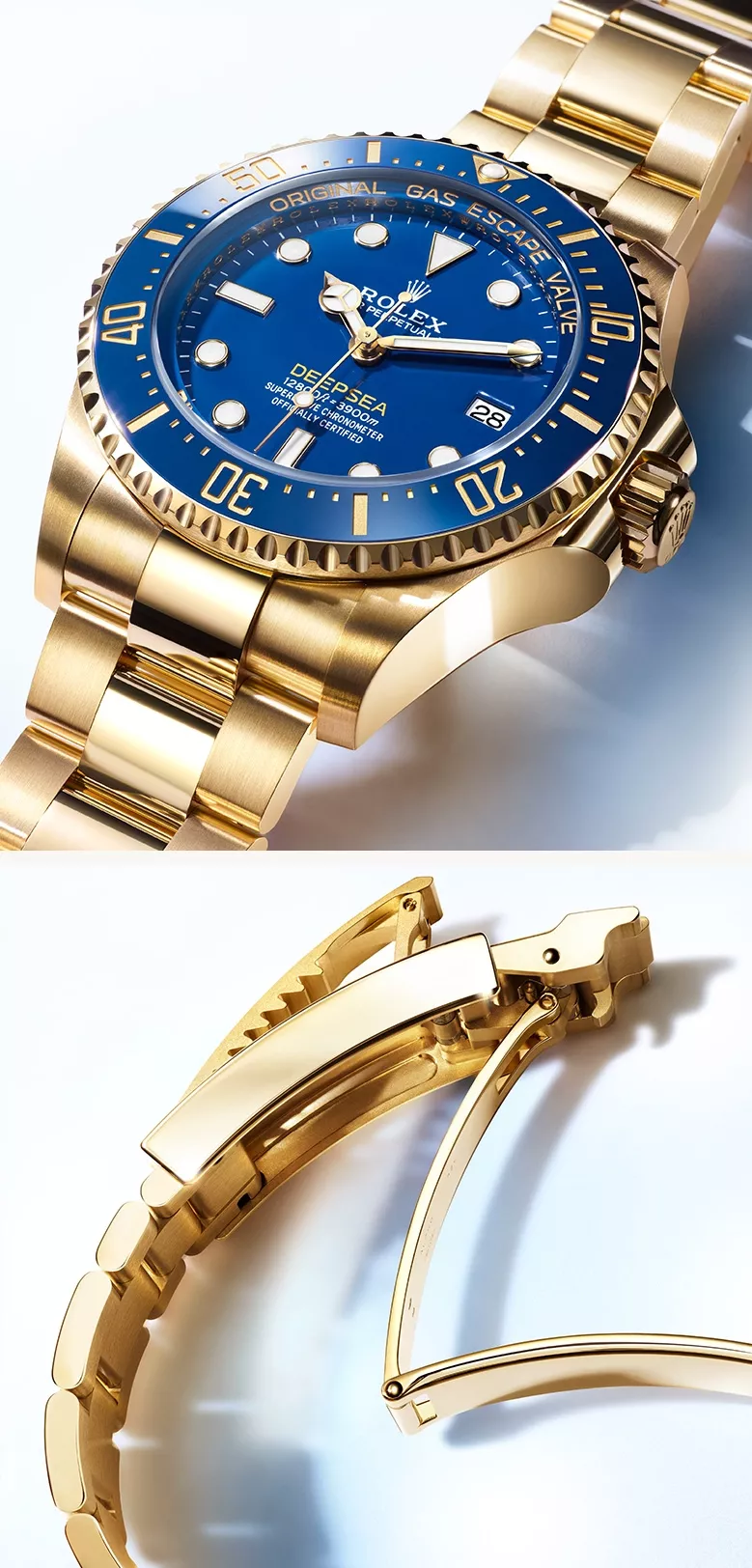 rolex new watches 2024 deepsea oyster case and oysterlock safety clasp portrait