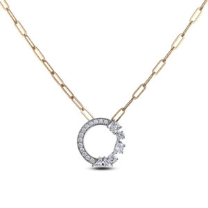 De Beers Forevermark Diamond Mosaic Circle Necklace in 18K Gold