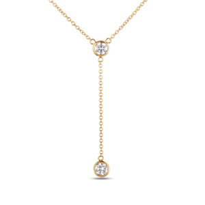 De Beers Forevermark Diamond Dainty Drop Necklace in 18K Yellow Gold