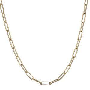 24" Paperclip Chain In 14K Yellow Gold