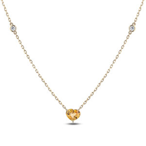 De Beers Forevermark Diamond and Yellow Sapphire Necklace in 18K Yellow Gold