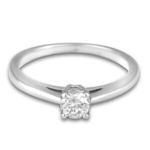 Classic Solitaire Canadian Diamond Engagement Ring in 14K White Gold