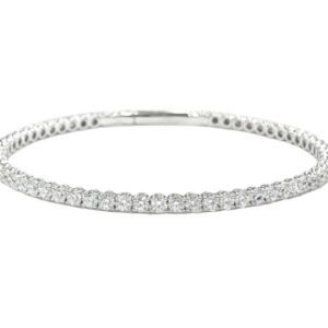 De Beers Forevermark Diamond Flexible Bangle in 18K White Gold