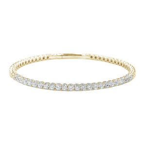 De Beers Forevermark Diamond Dainty Flexible Bangle Bracelet in 18K Yellow Gold